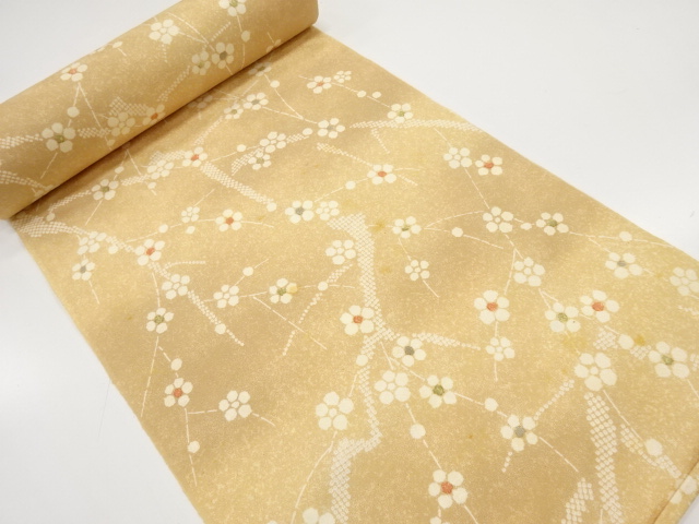 アンティーク　枝梅模様　着尺反物